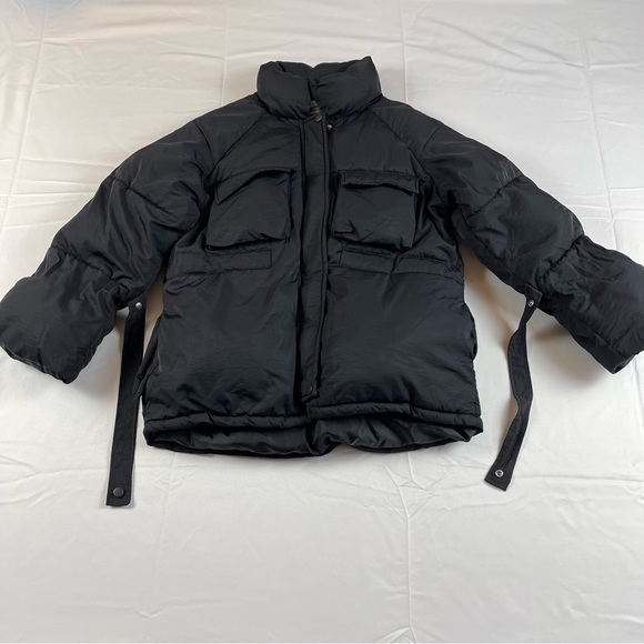 Womens Black Full zip Puffer Jacket Size: Medium “READ” - Picture 4 of 16
